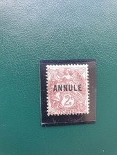 Timbre neuf Type Blanc 2 c surcharge "ANNULE" 108a-CI 2
