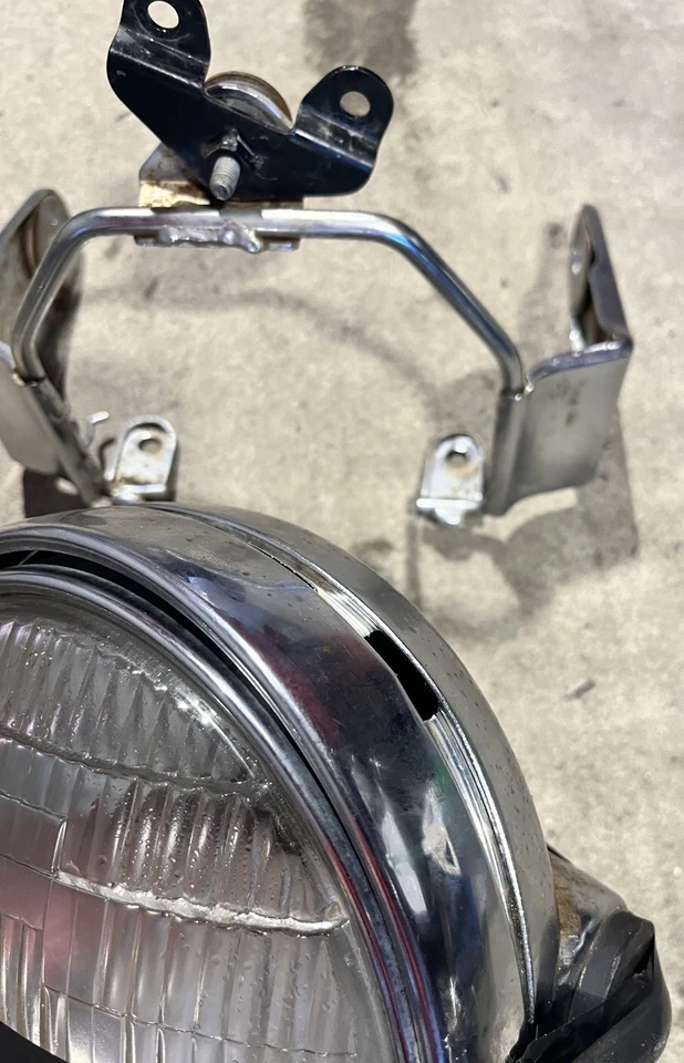 1981 80-83 Kawasaki LTD 550 KZ550 OEM Chrome Headlight Bucket With Mount Ears - Image 2 of 4
