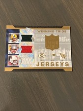 2007 SPX Football Winning Trios Farve, Brady, Leinart GAME WORN JERSEYS GOAT
