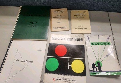 UNION SWITCH & SIGNAL . US&S -  WABCO - SET OF 6 VINTAGE MANUALS