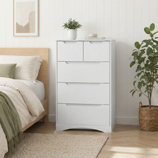 5 Drawer Chest of Drawers Modern Bedroom Storage Cabinet Wooden Furniture Unit