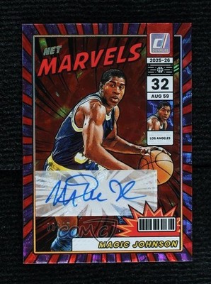2025-26 Donruss Net Marvels Signatures Scope 8/25 Magic Johnson Auto HOF 0xh3