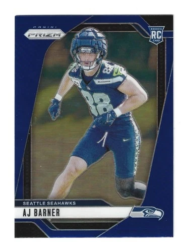 2024 Panini Prizm AJ Barner #304 RC Blue Prizm Retail SP