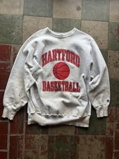 VTG 80s 90s Champion Reverse Weave Sweatshirt Size XXL  Hartford Basketball