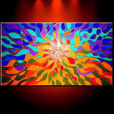 Original Abstract Oil Painting Modern Art Canvas Home Deco 48'' Ready Hang framed
