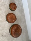 VTG Tlaquepaque MEXICO Pottery BOWLS Set of 3 Nesting DISHES Folk Art 1940's — photo 10