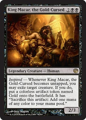 King Macar, the Gold-Cursed - Medium Play MTG Journey into Nyx