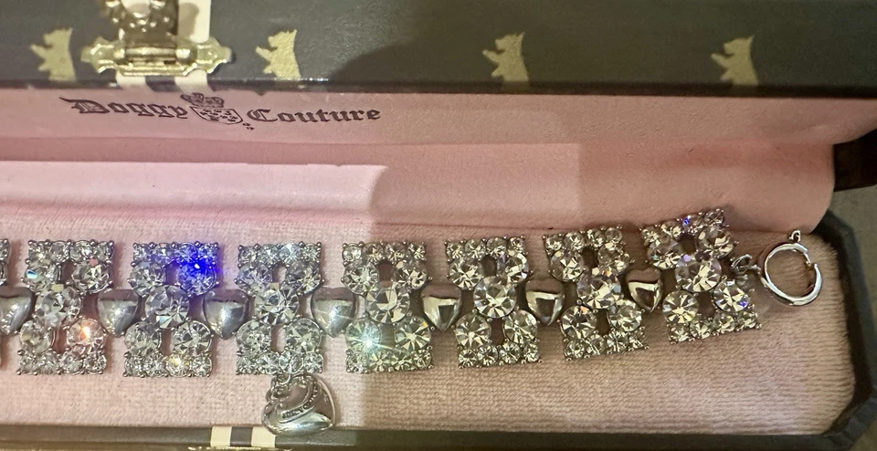 НОВЫЙ С ЯРЛЫКАМИ JUICY COUTURE DOGGY COUTURE DIVA SWAROVSKI КРИСТАЛЛЫ ПРИНЦЕССА ВОРОТНИК YTRUD146 - Изображение 2 из 4