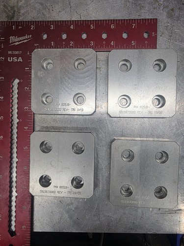 Lot of 4 80/20 40 Series 8080 Aluminum Base Plates T-Slot Extrusion