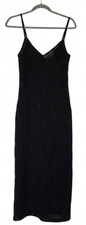 Mng womens small maxi sheer dress black romantic beach wear see through