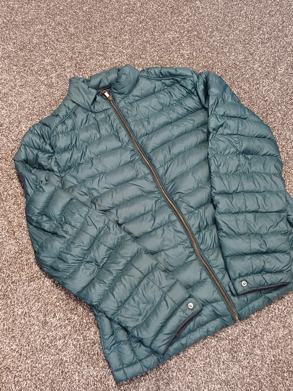 Zara Down Puffer Jacket Men Medium Evergreen Ligh… - image 2