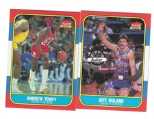 1986-87 Fleer Philadelphia players - Andrew Toney,  Jeff Ruland