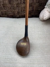 Antique Hickory Wood Shaft UK Made Port Marnock Large Head Brassie 11* C7