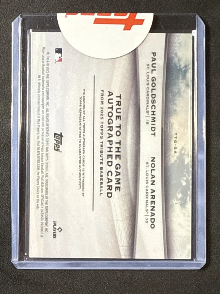 2025 Topps Tribute True To The Game Dual Auto Arenado & Goldschmidt/50 cartas Foto 4 de 4