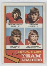 1974-75 Topps Team Leaders Jacques Richard Tom Lysiak Keith McCreary #14 az1