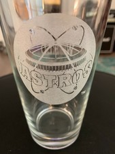 Houston Astros / Astroworld etched pint glass vintage logo