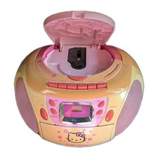 Hello Kitty CD 2014 Boombox Cassette Player AM/FM Radio KT2028A READ PARTS ONLY