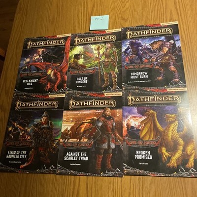 Pathfinder 2e Age of Ashes COMPLETE Adventure Path Lot Vols 1-6 Paizo NEAR MINT