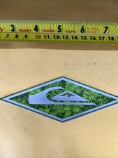 80’s Quicksilver Green And Gray Diamond Shape Surf Sticker