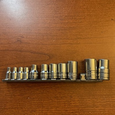 Snap On 11 Pc Mixed Drive Inverted Torx Socket Set  SLE FLE TLE E18 - E5