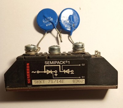 SEMIKRON Thyristor Modul SKKT 71/14 E Semipack 1, 71A 1400V gebraucht