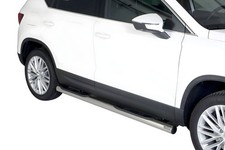 Schwellerrohre mit Tritt für SEAT Ateca ab Bj.18- Edelstahl Ø76mm mit TÜV