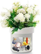 Flower Pot Diversion Safe with Key Lock Secret Hidden Safe Lock Box Perfect f...
