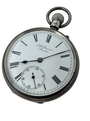 Rare Vintage J.W. Benson London Sterling Silber Taschenuhr - The Bank Watch