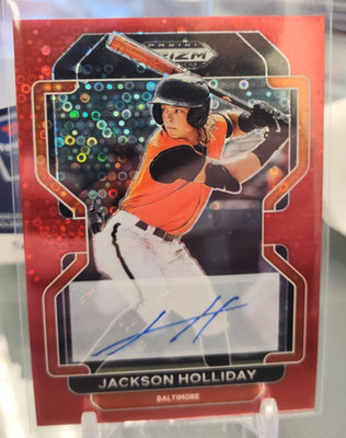 2022 Panini Prizm Draft Picks Red Donut Circles Jackson Holliday Auto 10/99