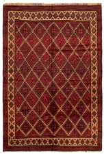 Vintage Oriental Hand-Knotted Carpet 6'4" x 9'5" Traditional Wool Area Rug