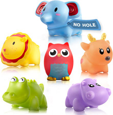 Infant Bath Toys for 18 Months - No Hole Animal Bathtub Toys, Baby Bath Tub Toys