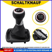 2x 6-Gäng Schaltknauf mit Sack für Audi A3 8P Sportback S-Line 8P0864261D Set