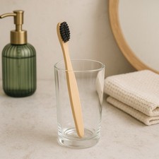 Charcoal Bamboo Toothbrush 10 Pack - Adult Organic Wooden Natural Biodegradable