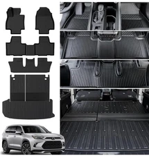 2024 2025 Toyota Grand Highlander TPE Floor Mats 3 Row & Cargo Liner All Weather