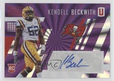 2017 Panini Unparalleled Purple Rainbow Spokes 13/25 Kendell Beckwith Auto 0a2
