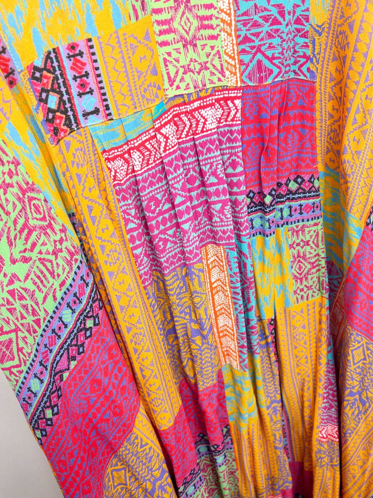 Sahara Multicolour Patchwork Aztec Print Relaxed … - image 7