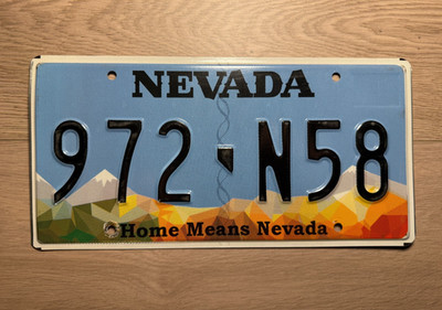 USA Kennzeichen Nummernschild License Plate Nevada Home Means Nevada