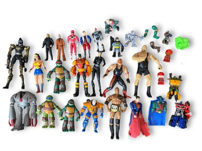 Huge Figures Lot For Parts Repair Wwe Dc Kenner Transformers Tmnt Star Wars