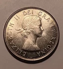 1963 Canadian 50 Cents, Elizabeth II, UNC, .800 Silver, ASW .3oz  ** LOW SHIP **