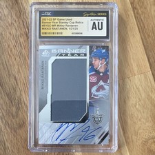 Upper Deck 2021-22 SP Game Used Banner Year Mikko Rantanen BYSC-MR Auto CGC