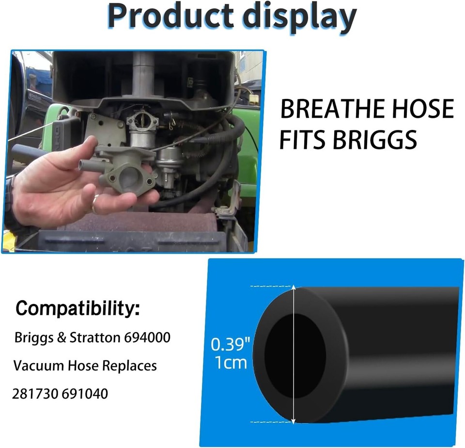 5PCS Vacuum Hose 694000 281730 691040 for Briggs & Stratton | eBay