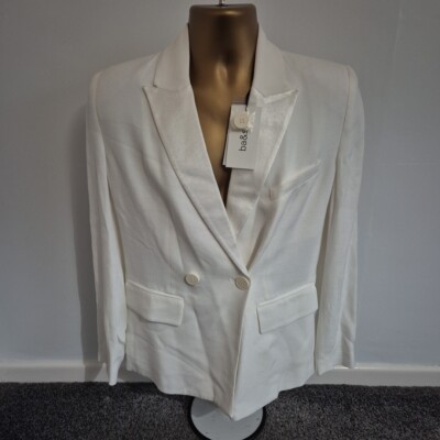 Ba&sh Veste Nidia Lapel Blazer Jacket  Ivory Size 1 UK 8 New
