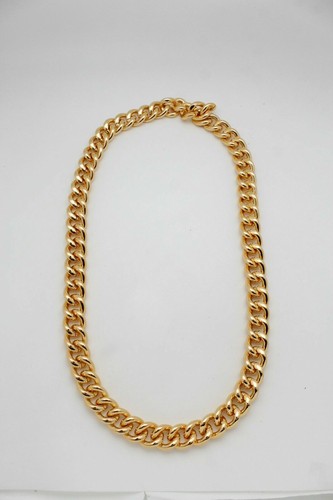 Men Fashion Jewelry Long Necklace Chunky Gold Metal Chain Link Gangster Heavy - Picture 11 of 12