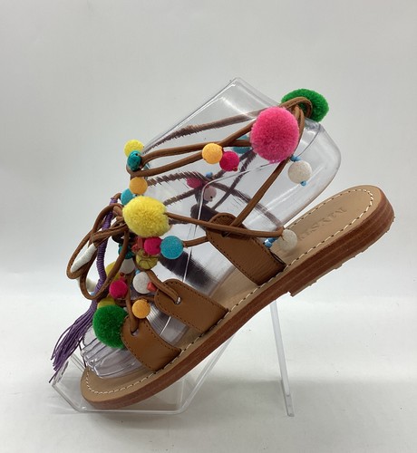 Mystique Women’s Gladiator Pom Pom Wrap Around Sandals Sz. 5M NWOB - Picture 4 of 20