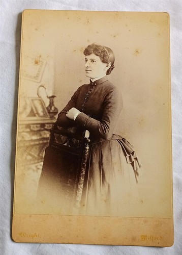Antiguo lote de fotos de tarjetas de gabinete retrato de personas Milford Mass Massachusetts - Imagen 10 de 11
