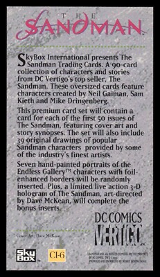 1993 Skybox DC Comics Vertigo Sandman Promo Card #CI-6 Dream