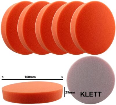 10x Polierschwamm orange 150x25mm Polierschwämme