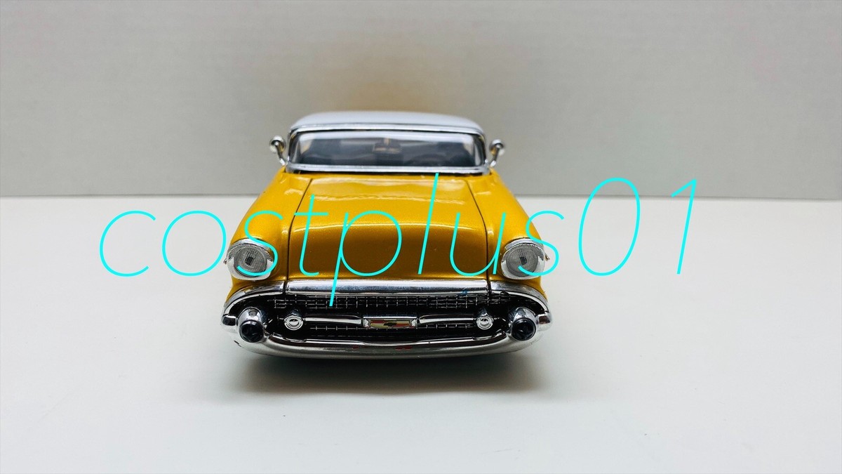 JADA DUB CITY OLDSKOOL 1957 BEL AIR 1:24 YELLOW WITH WHITE TOP