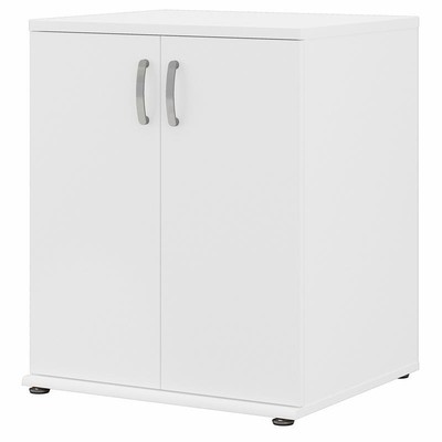Universal Laundry Room Cabinet with Doors in White - Engineered Wood