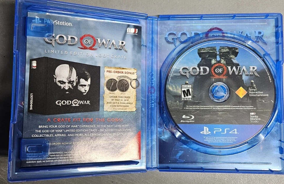God of War (Sony PlayStation 4, PS4 2018) Completo Na Caixa - Muito Bom - Imagem 3 de 3